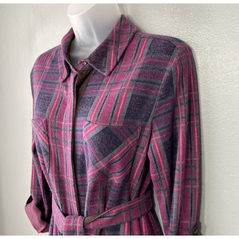 Soft Surroundings Shirt Dress Size Small Button Up Belted Midi Country Chic - Picture 6 of 15
